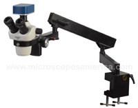Unitron Binocular Zoom Stereo Microscope on Flex Arm Stand 13207